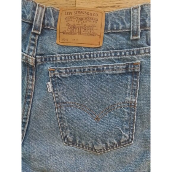 Vintage Levis 912 Women’s Size 11 Junior Slim Fit Denim Jean Shorts Made in USA - Picture 6 of 6